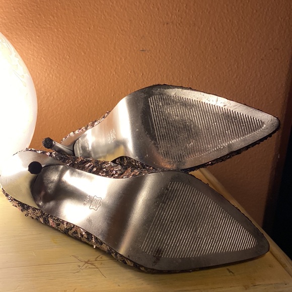 E Live From the Red Carpet silver sequins high heels - Picture 5 of 11